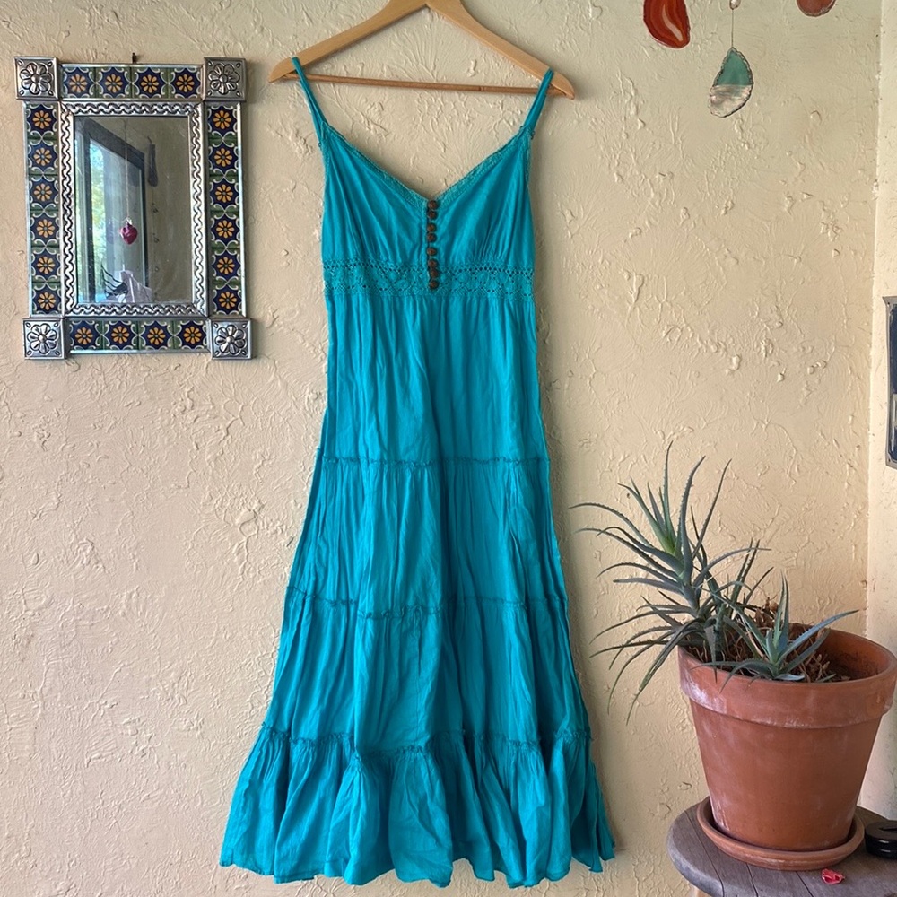 Vasna Desire Copper & Turquoise Dress size M
